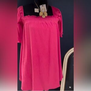 Pink Off-Shoulder Dress